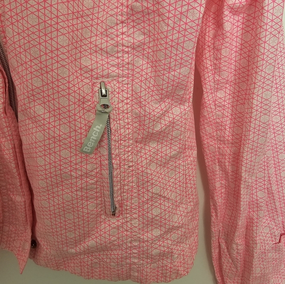Bench Pink Raincoat with Hooded Design and Zipper Closure - Picture 3 of 7
